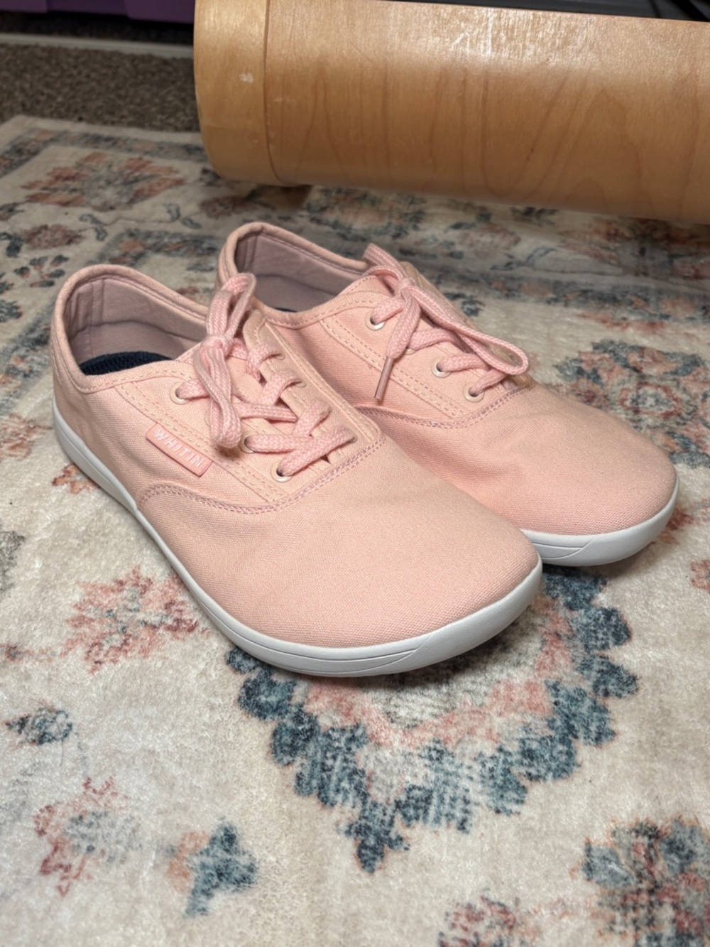WHITIN Women's Wide Canvas Minimalist Barefoot Shoes - Pink - 8 Wide (39)
